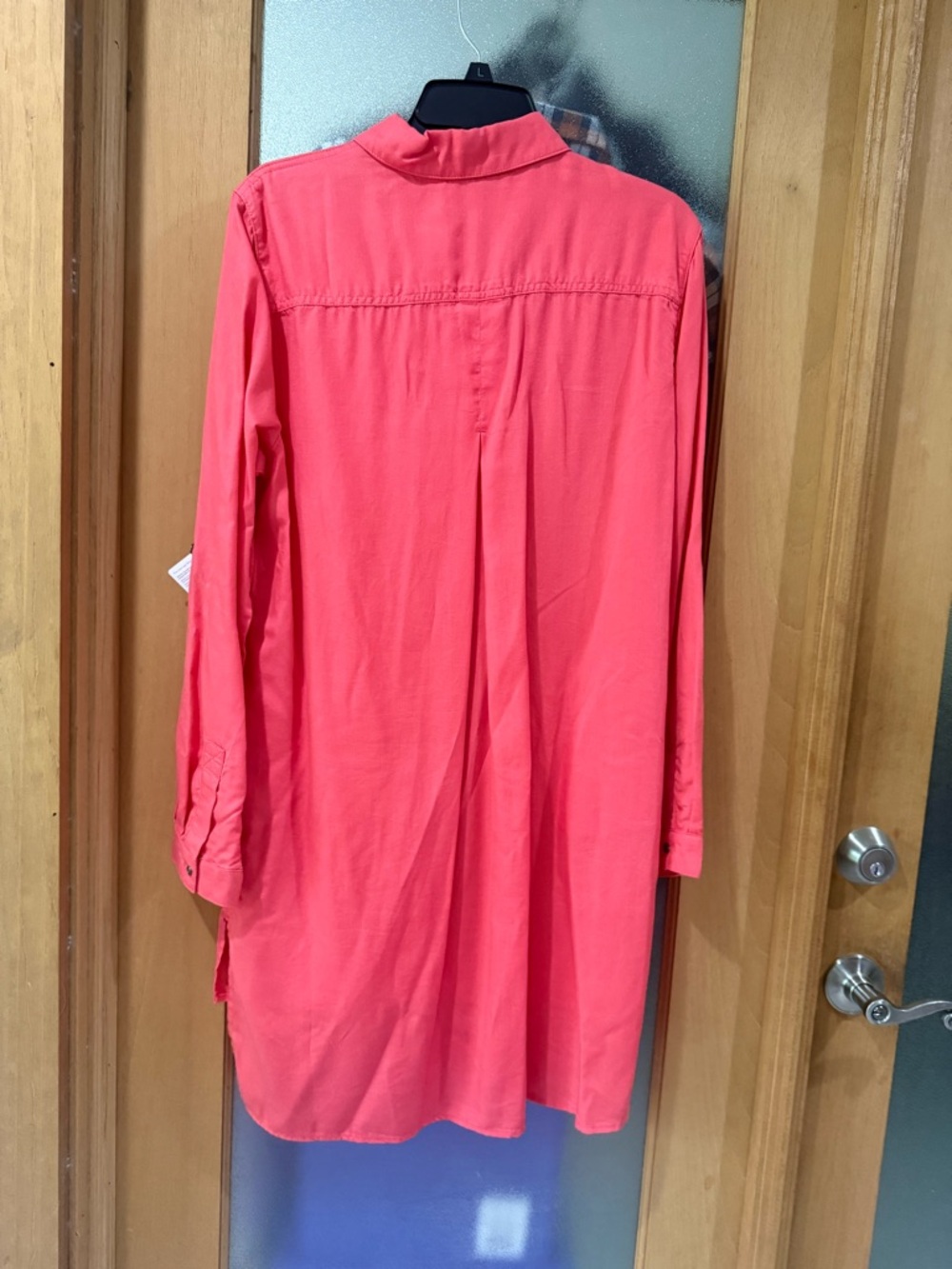 Chelsea & Theodore Long Sleeve Coral Shirt Dress